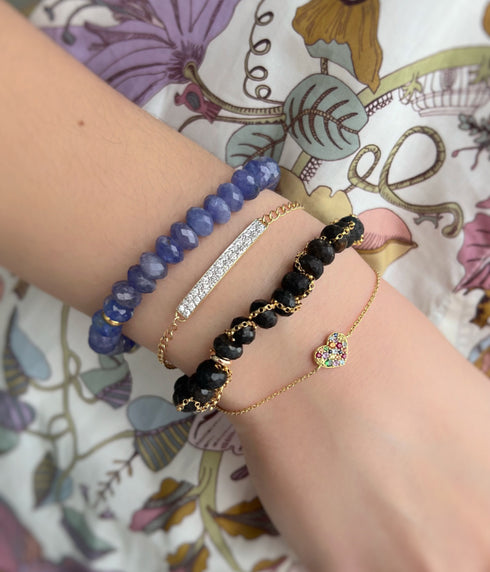 Diamond ID Bracelet - Yellow Gold